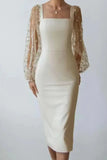 Poshoot Christmas Thanksgiving Gifts Elegant White Lace Midi Dress