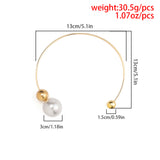 Elegant Goth Big White Imitation Pearl Choker Necklace for Women Ball Pendant Clavicle Chain Wedding Jewelry Collares 2022 New