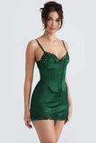 Poshoot Christmas Thanksgiving Gifts  V Neck Spaghetti Strap Lace Patchwork Mini Dress