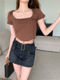 Poshoot Aria Solid Crop Top