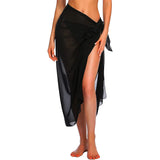 Poshoot Womens Beach Long&Short Short Skirt Sarong Swimsuit Coverups Summer Bikini Wrap Sheer Scarf for Swimwear Cover-ups