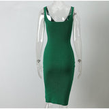 Poshoot Wincia Knitted Slit Bodycon Dress