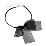 Poshoot Goth Retro Black Lace Bow Bowknot Choker Necklace for Women Harajuku Gothic Adjustable Clavicle Chain Wed Jewelry Gift