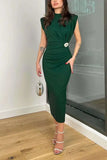 Poshoot Christmas Thanksgiving Gifts  Sleeveless High Waist Maxi Dress