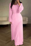 Poshoot Christmas Thanksgiving Gifts  Elegant Bandage Patchwork Maxi Dress