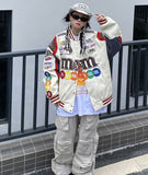 Poshoot M&M Graphic Embroidered Bomber Jacket