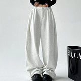 Poshoot 2025 Spring Wide Leg Loose Sweatpants Women Y2K American Retro Baggy Pants Woman Streetwear Hip Hop Oversized Trousers