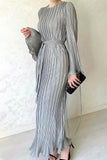 Poshoot Christmas Thanksgiving Gifts Elegant Solid Maxi Dress