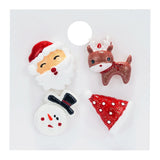 Poshoot 4 Pcs Drip Oil Santa Claus Christmas Tree Sled Car Brooches for Women Men New Year Christmas Office Party Jewelry Accessories