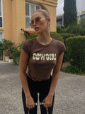 Poshoot Cowgirl O Neck Crop Top