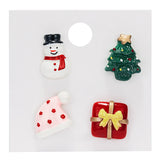 Poshoot 4 Pcs Drip Oil Santa Claus Christmas Tree Sled Car Brooches for Women Men New Year Christmas Office Party Jewelry Accessories