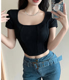 Poshoot Aria Solid Crop Top