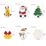 Poshoot Cute Cartoon Christmas Series Brooches for Women Girls Metal Enamel Elk Santa Claus Snowman Pin Backpack Badge Jewelry Xmas Gift