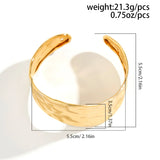 Exaggerated Gypsy Smooth Big Heavy Metal Adjustable Open Bangles for Women Trend Punk Arm Bracelet Grunge Jewelry Steampunk Men