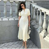 Poshoot Buttercream Knit Midi Dress