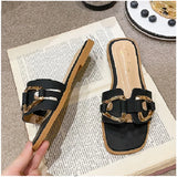 Poshoot-Woman Slippers Flat Sandals Casual Elegant Shoes with Low Heels Designer Home New In Shoe Summer 2023 Hot on Offer Free Shipping