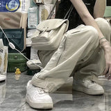 Poshoot Vintage 90S Baggy Cargo Pants Women Big Pockets Streetwear Low Waist Trousers Woman 2023 Y2K Hip Hop Wide Leg Loose Sweatpants