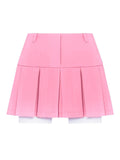 Poshoot Cropped Blazer And Pleated Mini Skirt Set