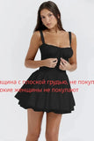 Poshoot Christmas Thanksgiving Gifts  Elegant Lace-Up Spaghetti Strap A-Line Mini Dress