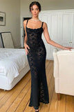 Poshoot Christmas Thanksgiving Gifts  Lace See-Through Maxi Dress