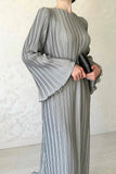 Poshoot Christmas Thanksgiving Gifts Elegant Solid Maxi Dress