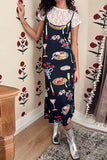 Poshoot Christmas Thanksgiving Gifts  Printed Sleeveless Backless Bodycon Midi Dress