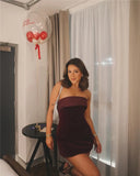 Poshoot Blind Date Strapless Mini Dress