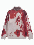 Poshoot Christmas Thanksgiving Gifts  Tie Dye Turtle Neck Knitted Sweater