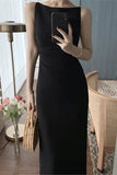 Poshoot Christmas Thanksgiving Gifts  Elegant Spaghetti Strap Midi Dress