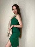 Poshoot Wincia Knitted Slit Bodycon Dress