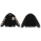 Poshoot Varsity Lettering Embroidery Jacket