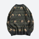 Poshoot Christmas Thanksgiving Gifts  Vintage Camel Knitted Sweater