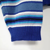 Poshoot Christmas Thanksgiving Gifts  Wide Sleeved Striped Knitted Sweater