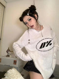 Poshoot Christmas Thanksgiving Gifts  Y2K Grunge Distressed Knitted Sweater