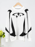 Poshoot Christmas Thanksgiving Gifts  Y2K Star Futuristic Knitted Sweater