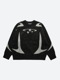 Poshoot Christmas Thanksgiving Gifts  Y2K Star Futuristic Knitted Sweater