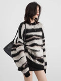 Poshoot Christmas Thanksgiving Gifts  Zebra Knitted Sweater