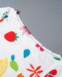 Poshoot-Rainbow Color Graffiti Skirt Coord Set