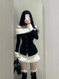 Poshoot Fashion Sexy Off Shoulder Long Sleeve Slim Fit Tops Women+ Y2k High Waist Bodycon Skirts Early Autum New Two Piece Sets