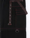 Poshoot-Vintage Chain Embellished Strap Cargo Pants