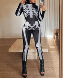 Poshoot-Halloween Skeleton Jumpsuit