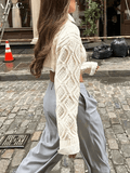 Poshoot Cable Knit Cropped Sweater  Christmas Gifts