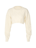 Poshoot Cable Knit Cropped Sweater  Christmas Gifts