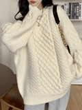 Poshoot Cable Knit Pullover Sweater  Christmas Gifts