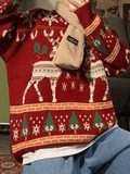 Poshoot Christmas Deer Crew Neck Sweater  Christmas Gifts