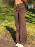 Poshoot Corduroy Straight Leg Pants