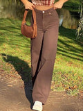 Poshoot Corduroy Straight Leg Pants