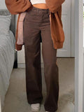 Poshoot Corduroy Straight Leg Pants