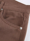 Poshoot Corduroy Straight Leg Pants