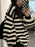 Poshoot Cozy Striped Pullover Sweater  Christmas Gifts